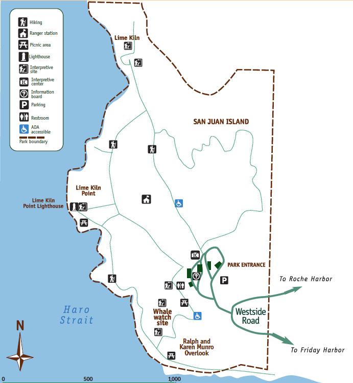 Lime Kiln Point State Park map