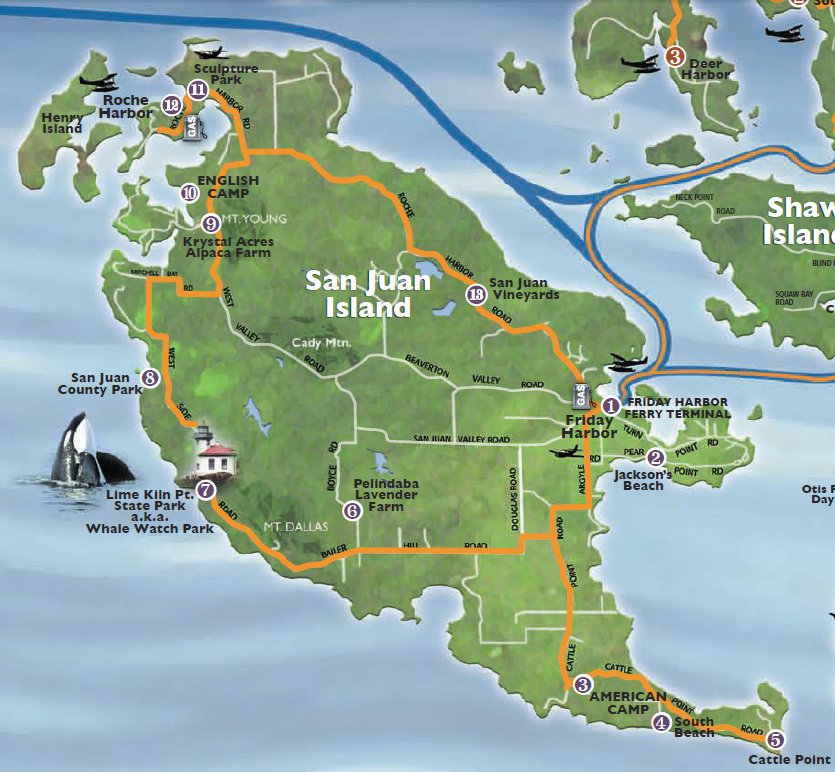 san juan island map