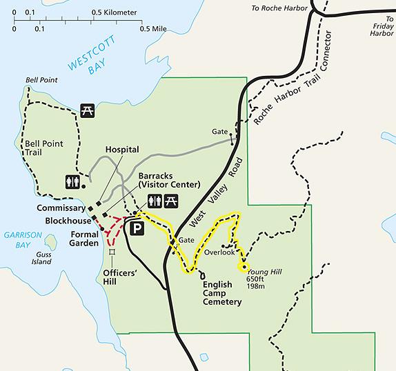 Young Hill trail map