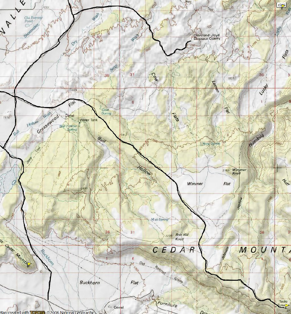 Cedar Mountain Map