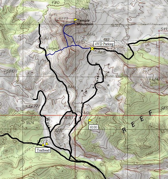 Temple Mountain Map