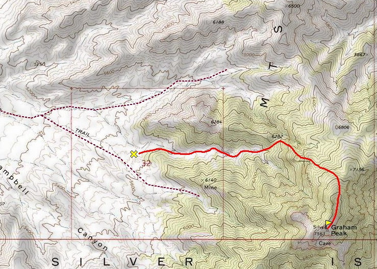 Graham Peak Utah Map