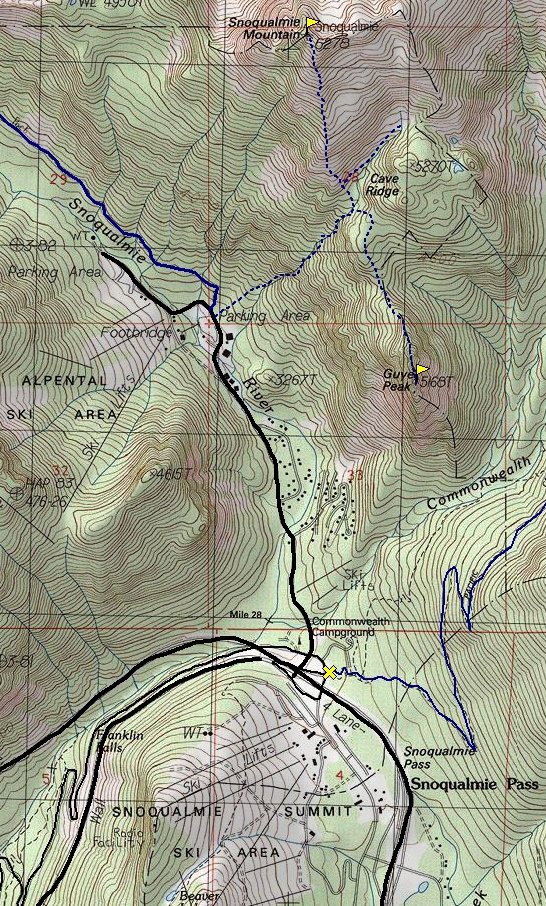 Guye Peak map