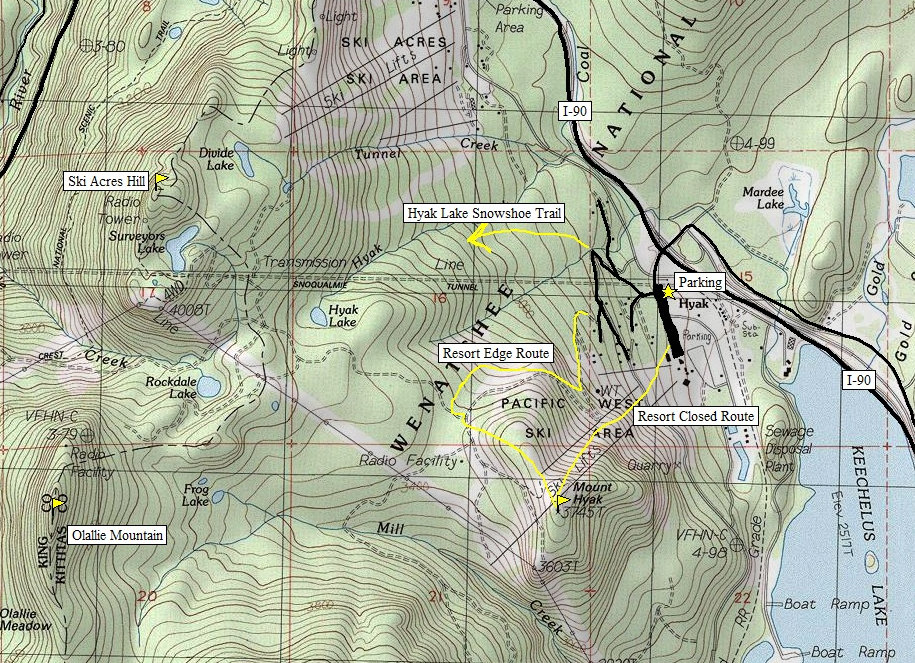 mount hyak map