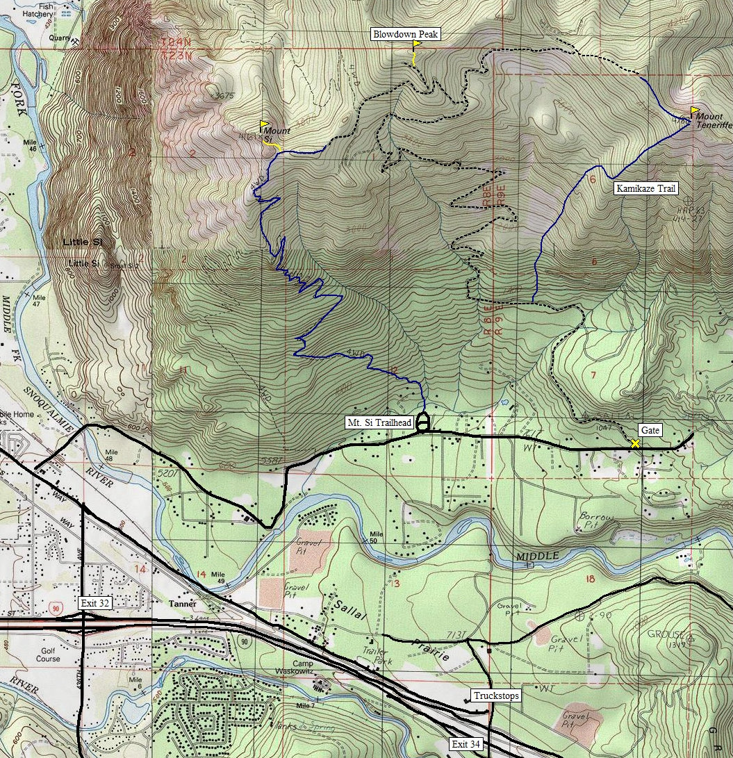 Mount Si Topo Map