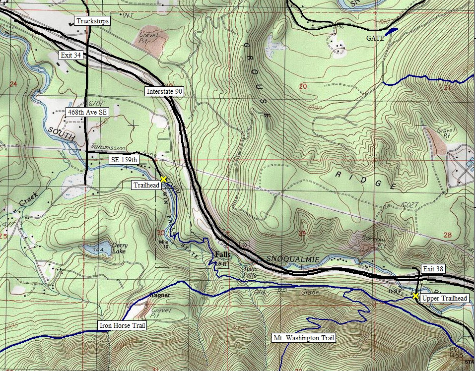 Olallie State Park falls map