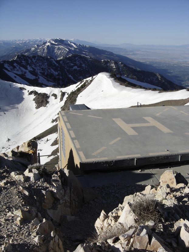 Heli-pad on Mt. Ogden 