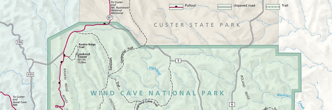 wind cave map