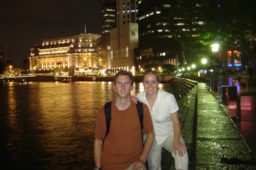 Fullerton Hotel in distance