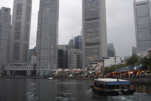 Boat ride through Singapore