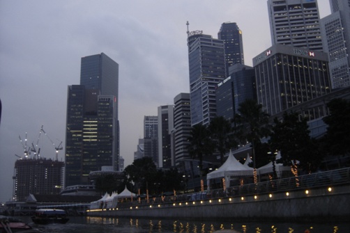 Boat ride through Singapore