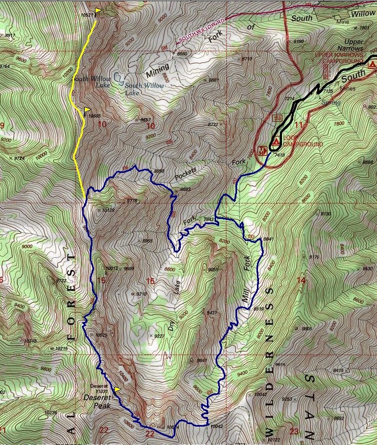 Deseret Peak Map