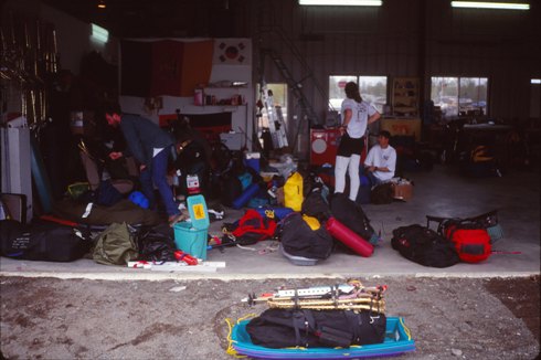 airplane hanger in Talkeetna