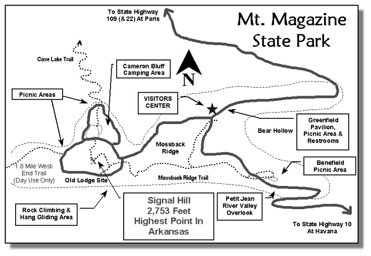 Mount Magazine Map