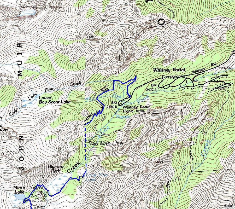 Mount Whitney Map