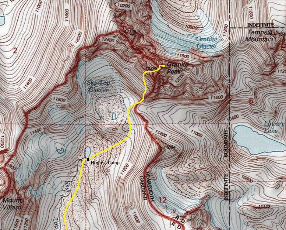 granite peak map