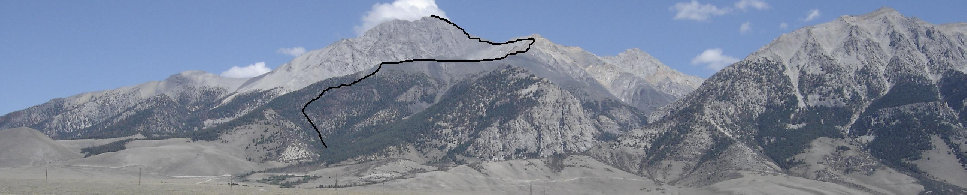 Climbers trail up Borah Peak