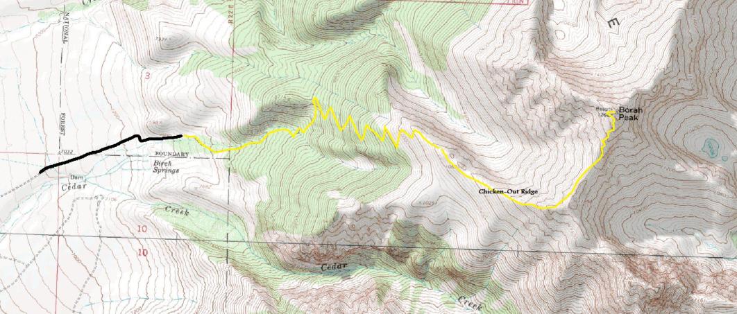 borah peak trail map