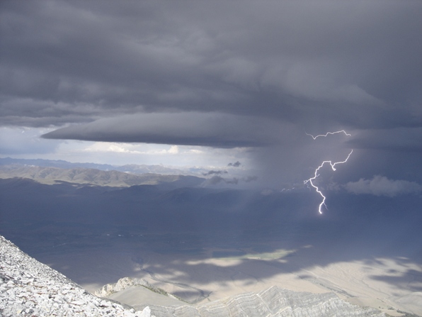 Lightning bolt near Borah Peak
