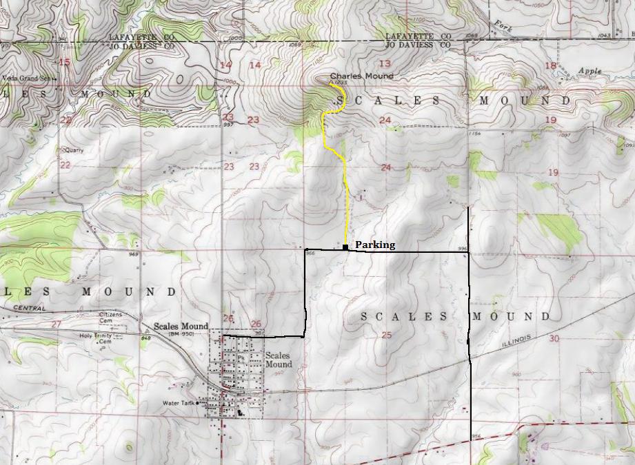 Charles Mound Map