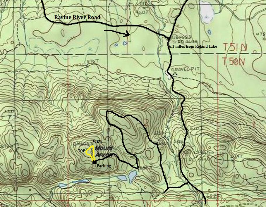 mount arvon map