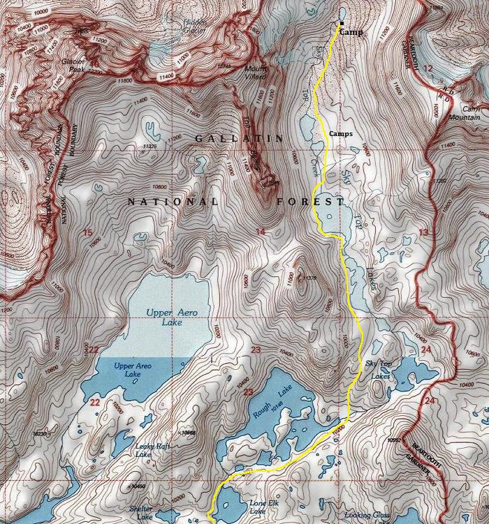 granite peak map