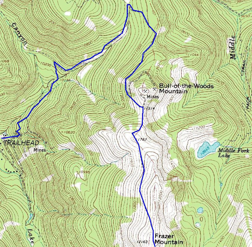 Wheeler Peak trail map