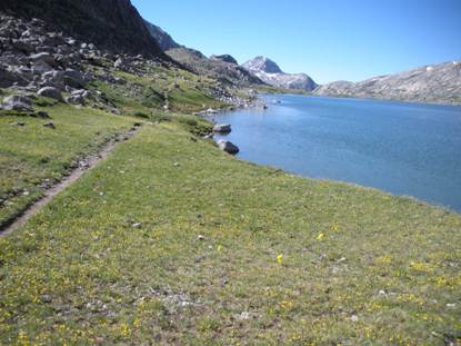 Trail and Titcomb Lake