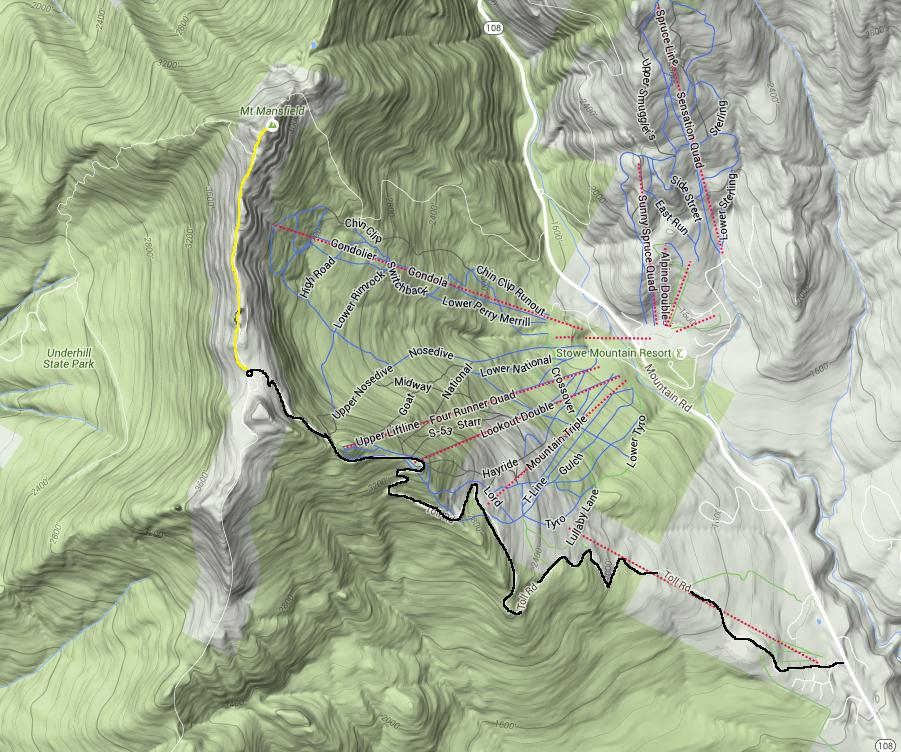 mount mansfield map