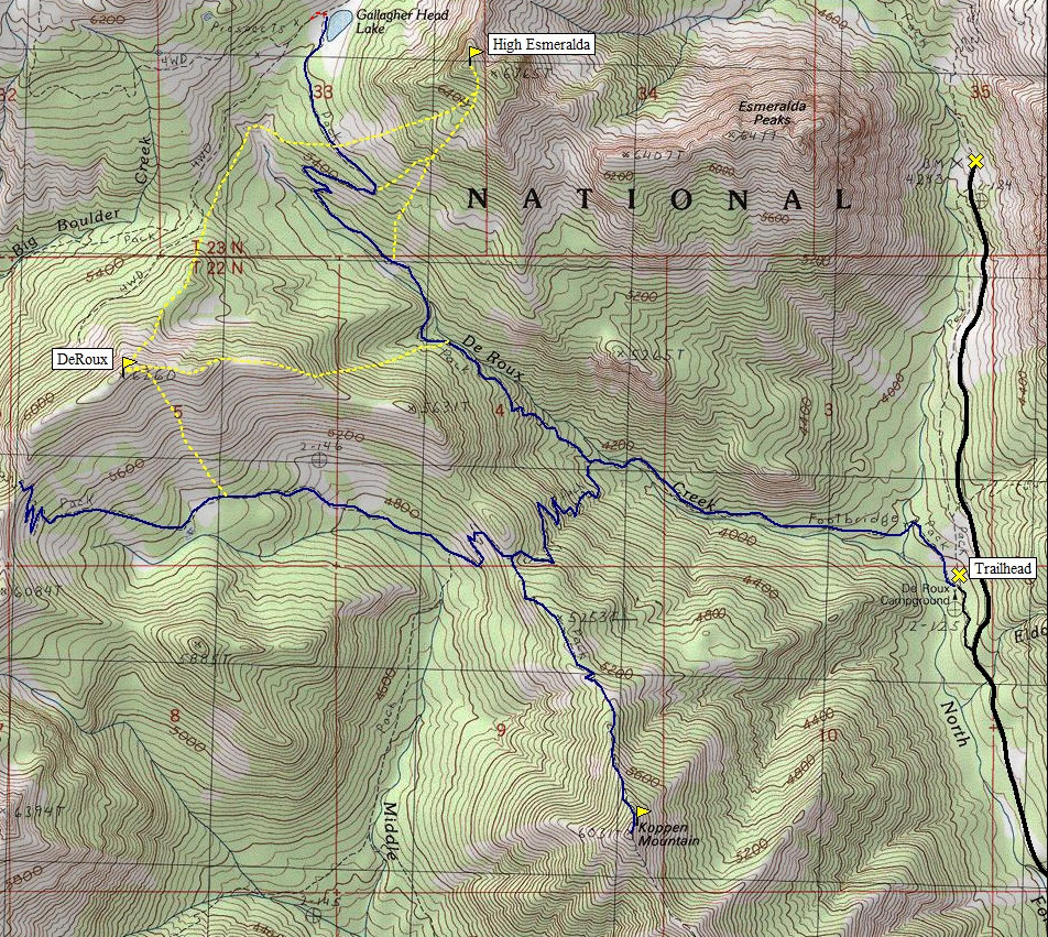 deroux creek trail map