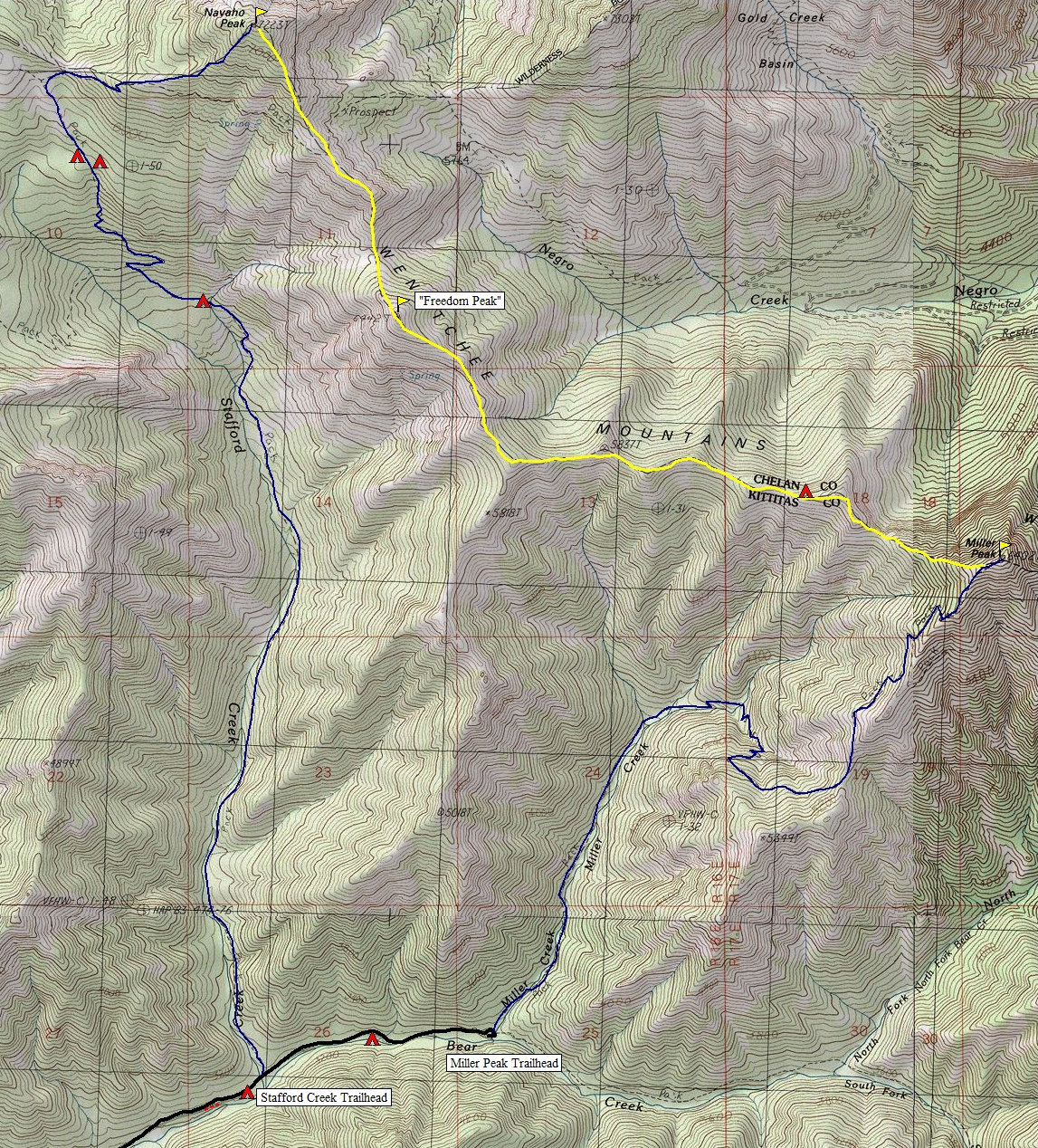 Navaho Peak Map