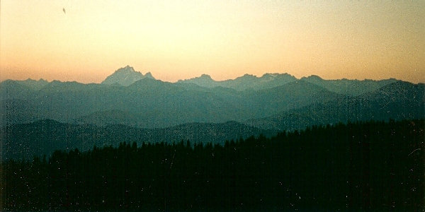 Stuart Range at sunset