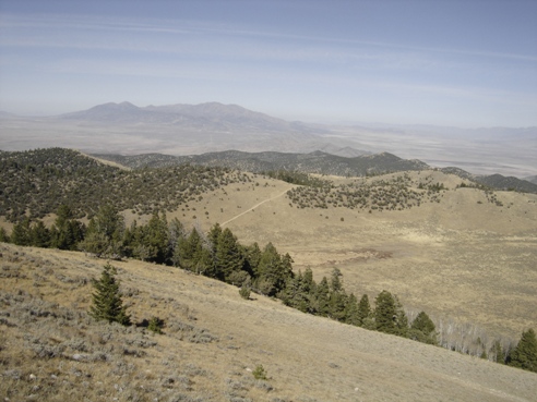 north to the Oquirrh Mountains