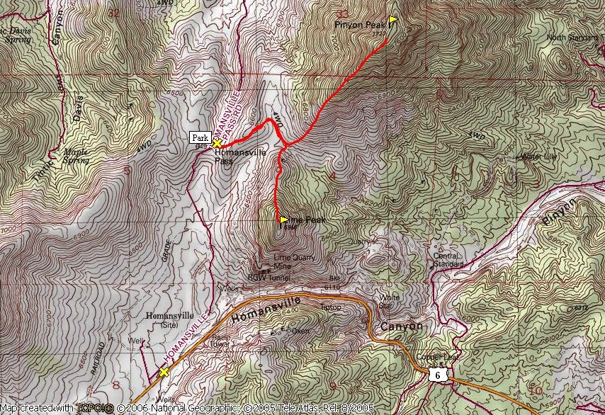 pinyon peak map
