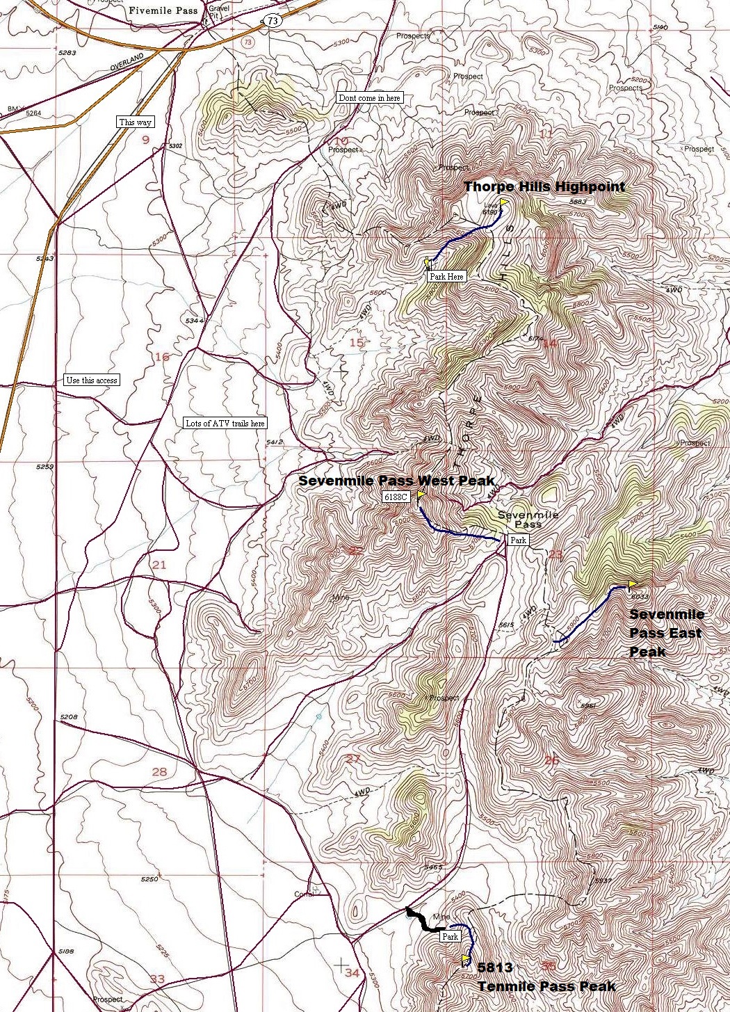Thorpe Hills Map