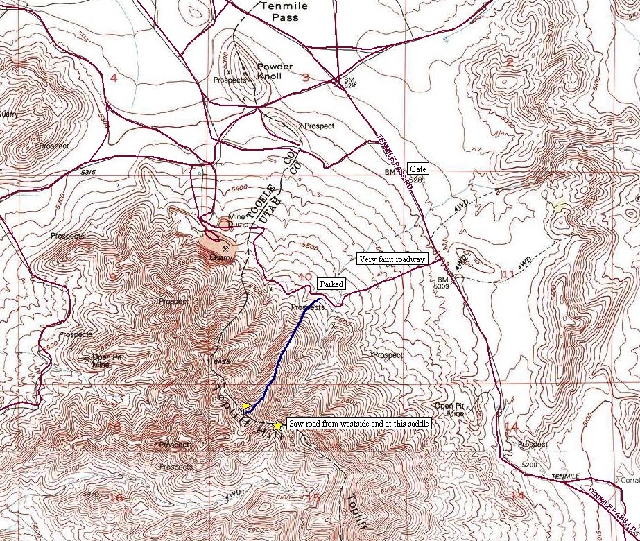 Topliff Hill Map