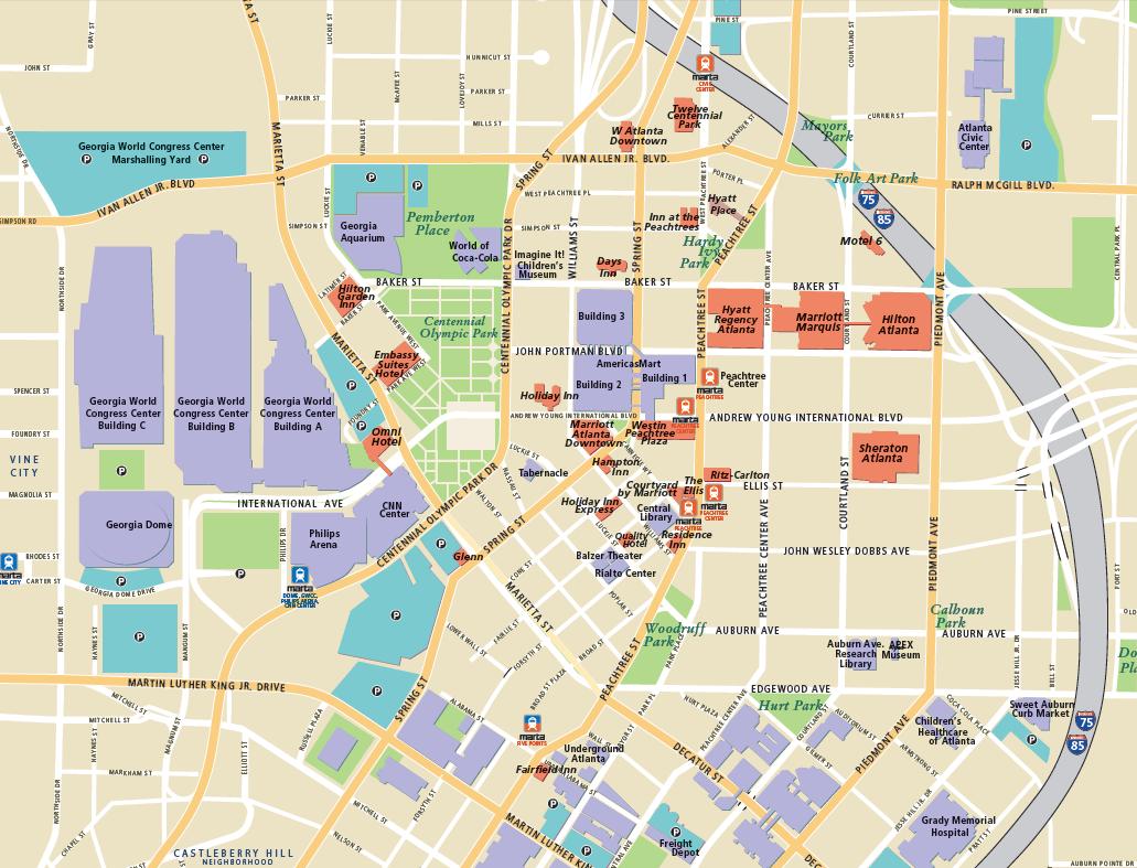 downtown atlanta map