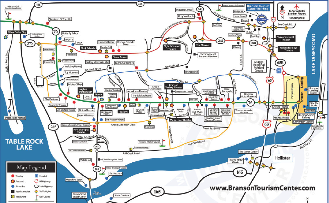 branson tourism map