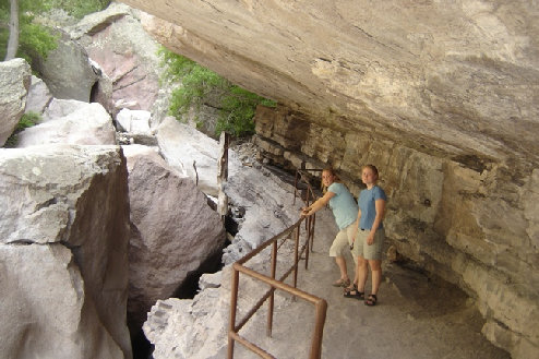 cavern ledge at the end of the trail