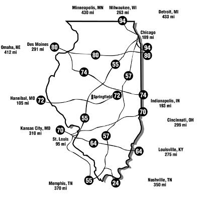 springfield illinois map