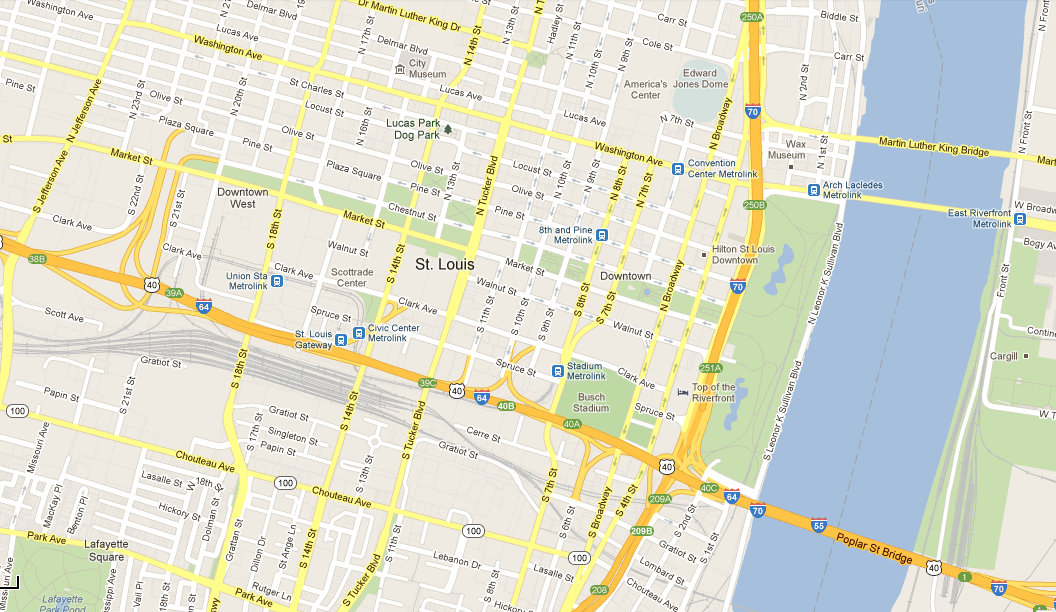 downtown st louis map