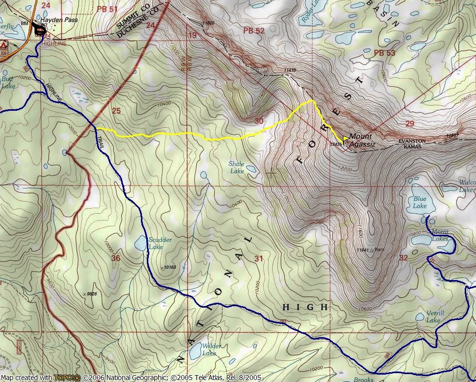 Mount Agassiz Map