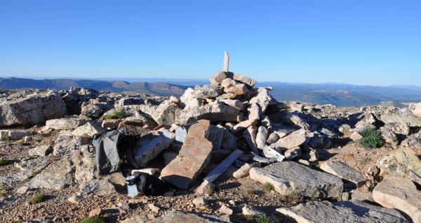 Summit cairn