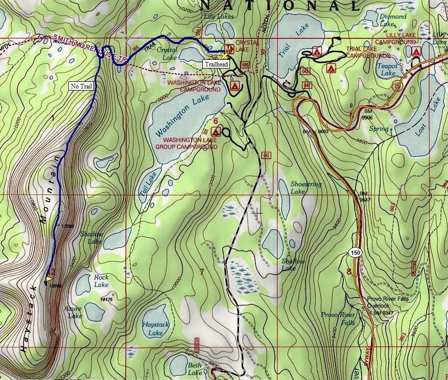 Haystack Uinta Map