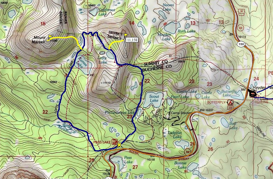Mount Marsell Loop Map