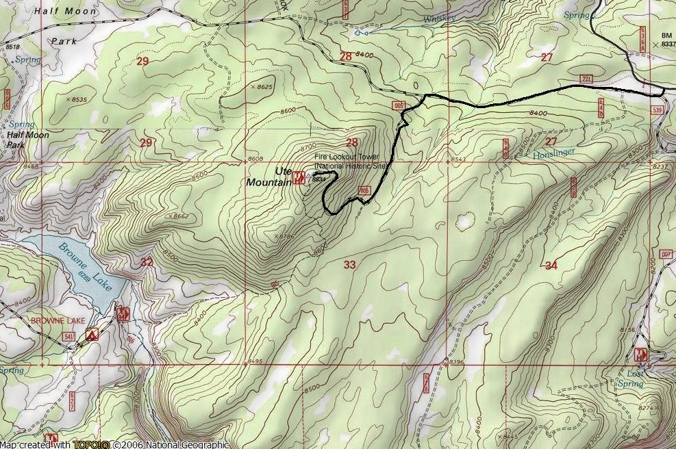 Ute Mountain map