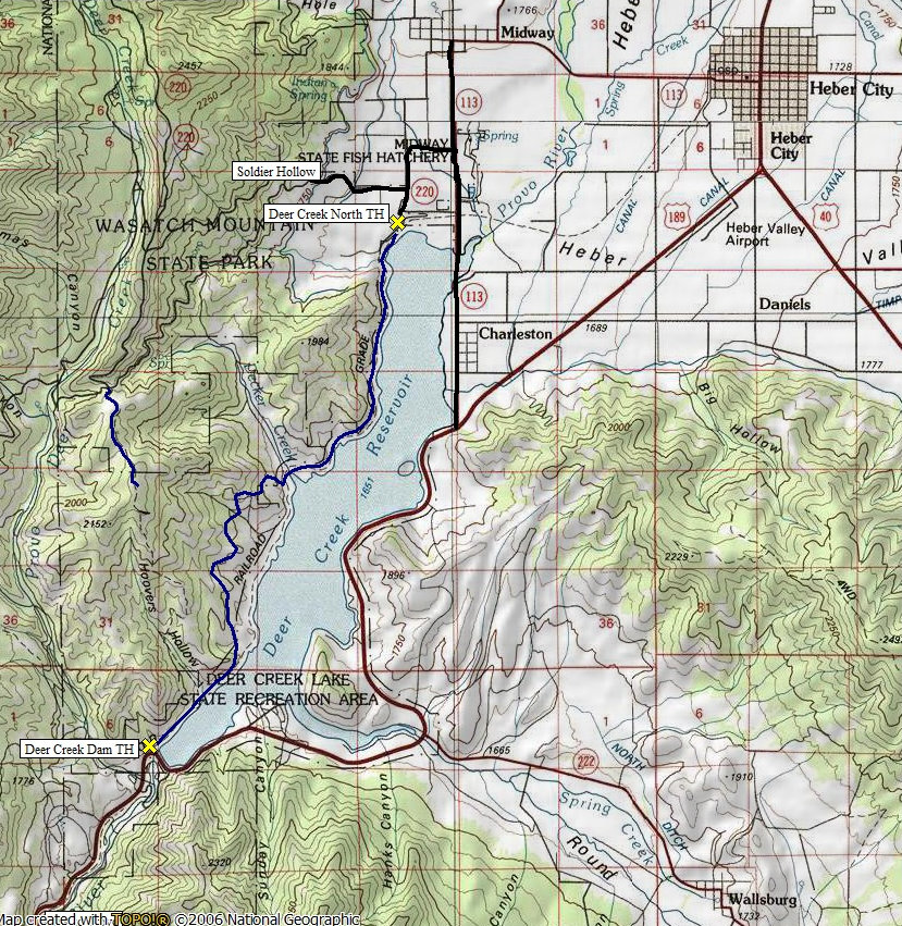 Deer Creek Reservoir Map