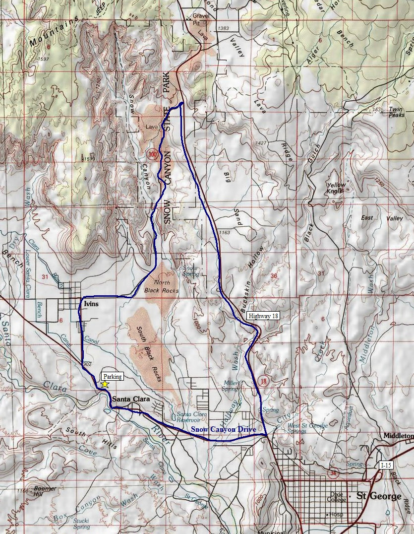 Snow Canyon Bike Map