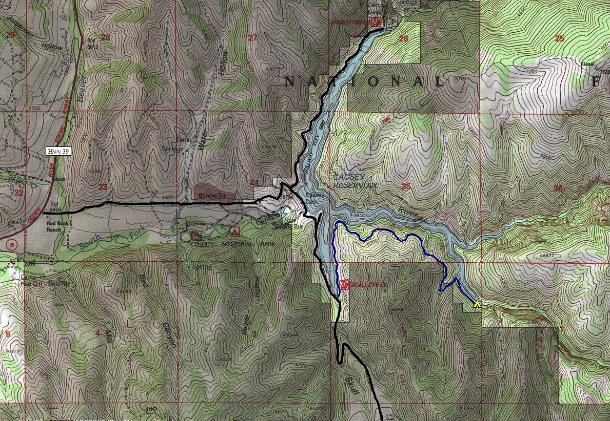Causey Reservoir Map
