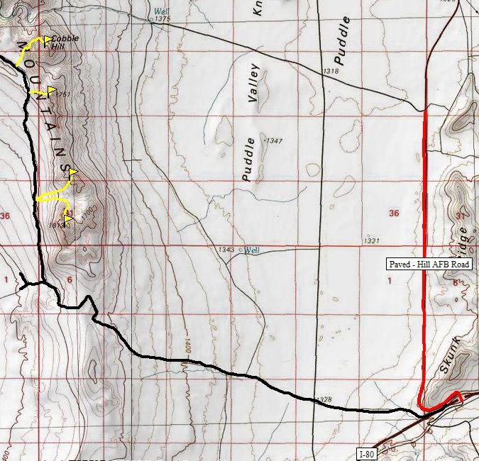 Grassy Mountains Access Map